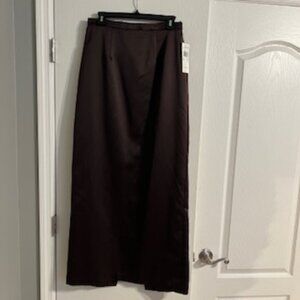 Marina Women's Maxi Lined Skirt With Slit Back 10